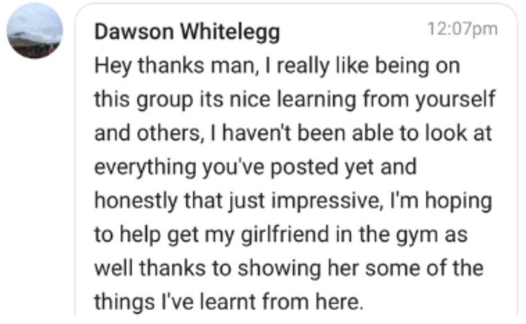 Message from a climber who learned from Mike online
